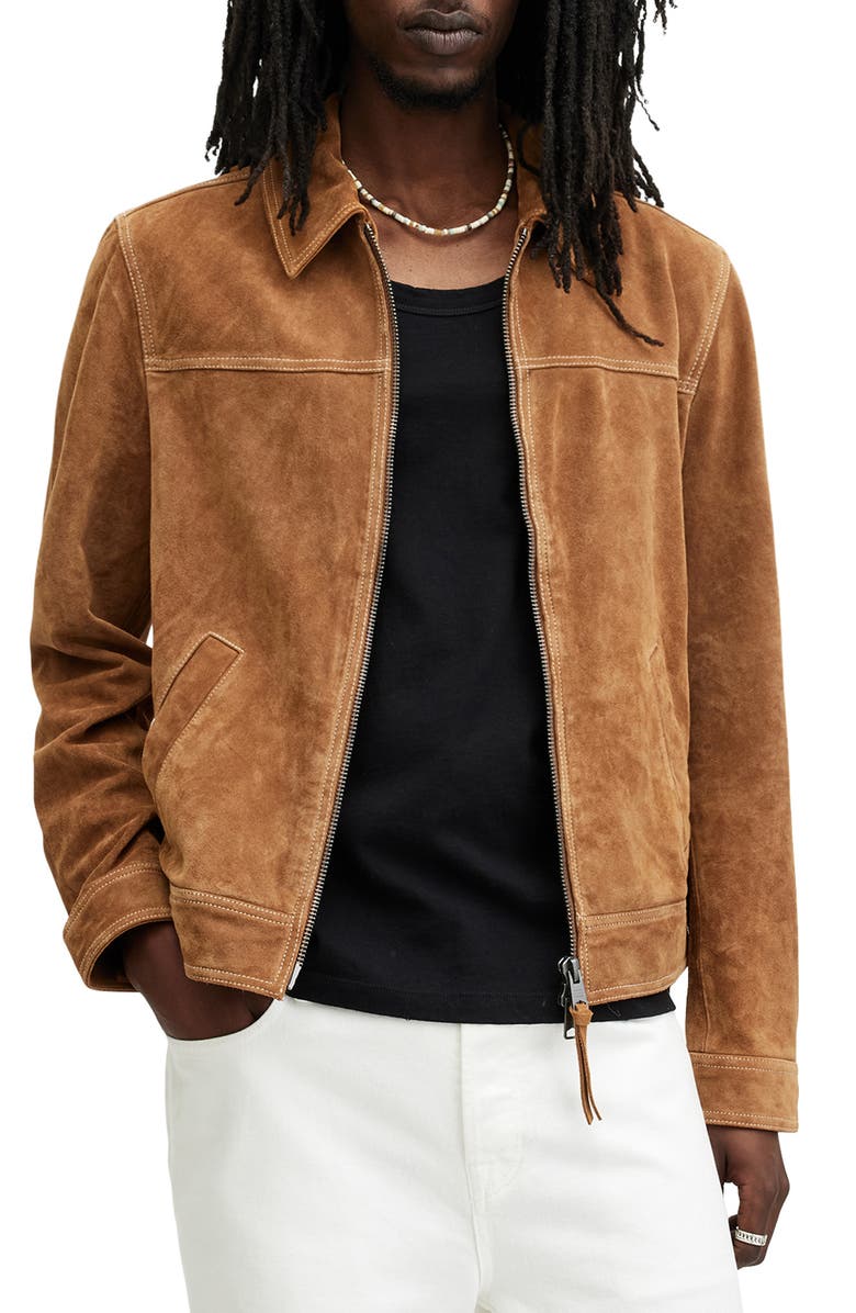 AllSaints Marquez Suede Jacket, Main, color, 