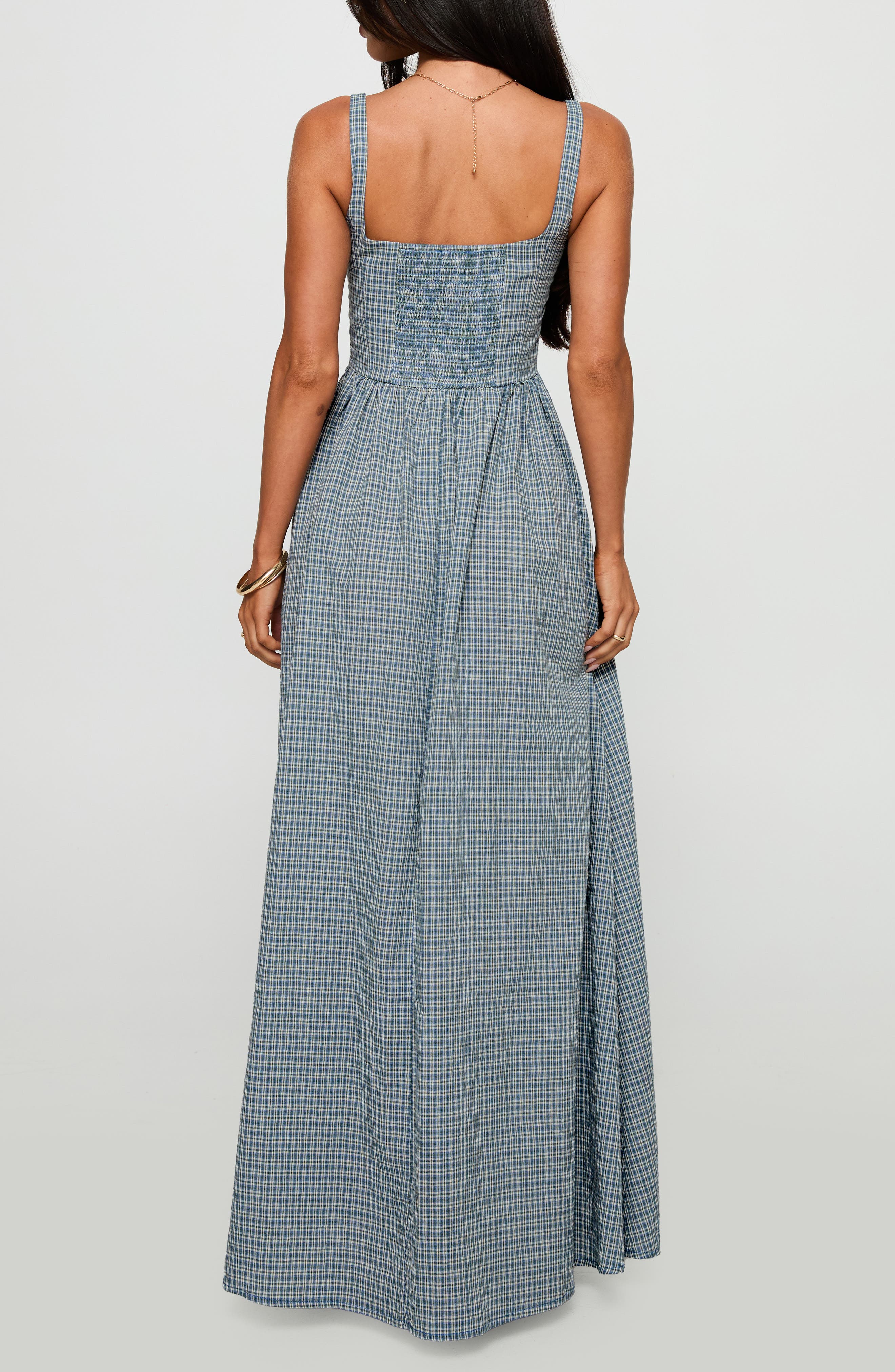checked maxi dress Cartmel Check Maxi Dress | NAVY | Womens