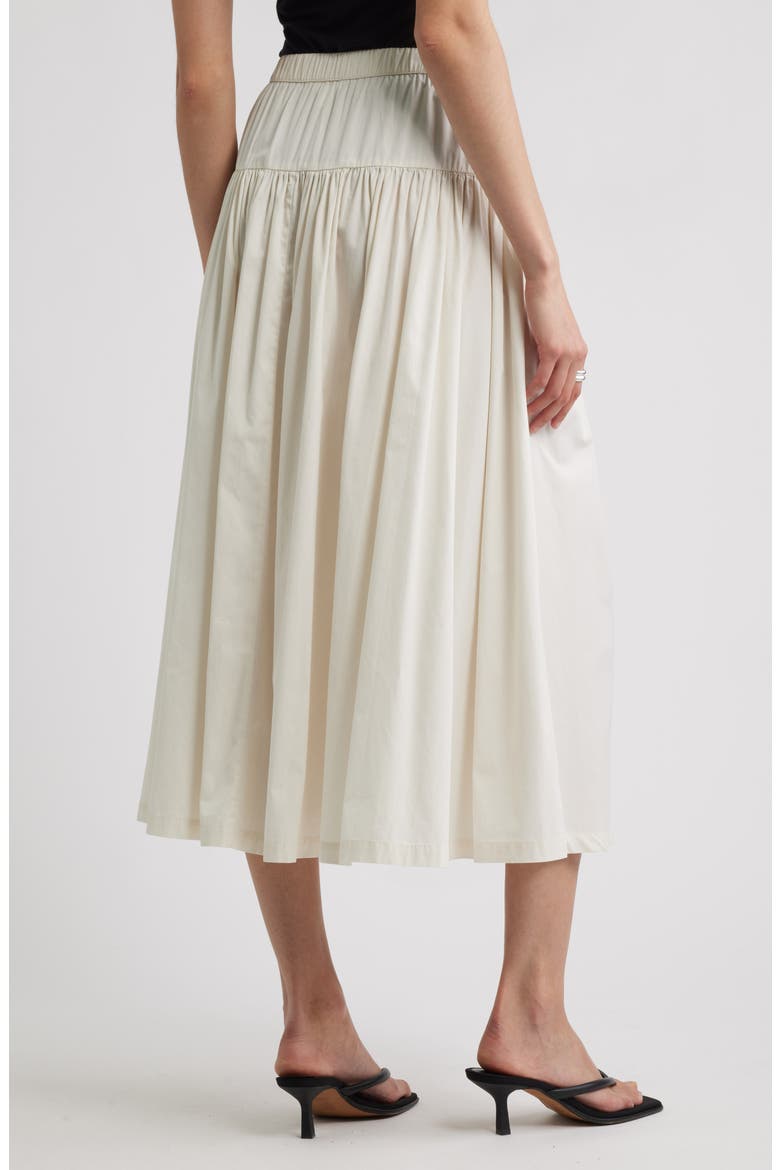 Tiered Cotton Poplin Maxi Skirt, Alternate, color, IVORY TOFU