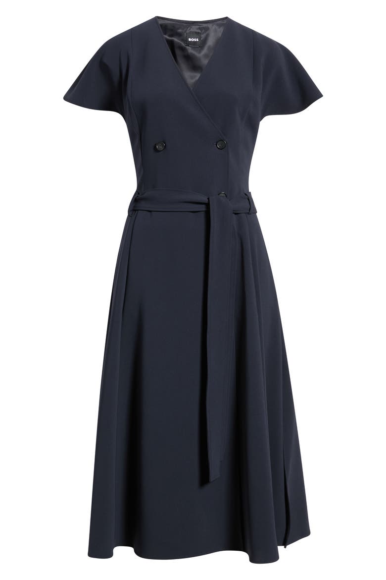 Datrena Trench Midi Dress, Alternate, color, SKY CAPTAIN