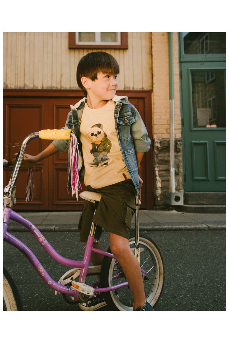 Stretch Twill Bermuda with Cargo Pockets, Alternate, color, Dark Khaki Green