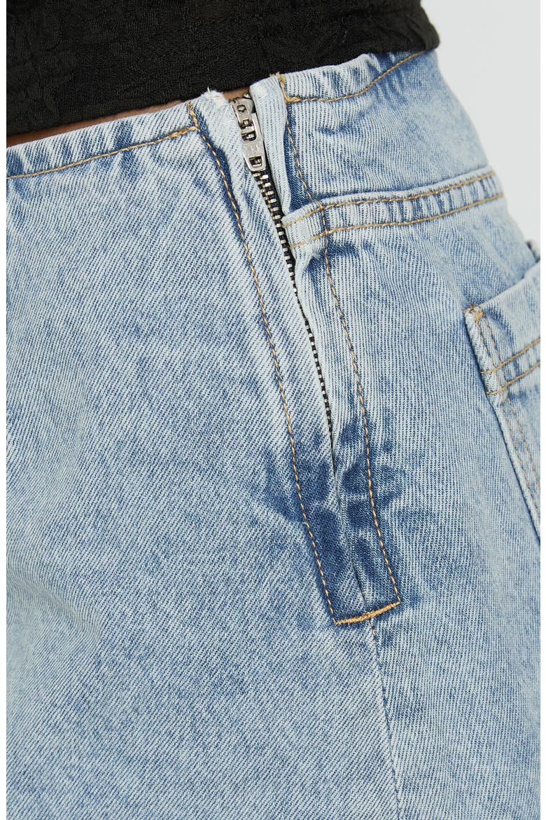 Stefenie Denim Skort, Alternate, color, LIGHT BLUE WASH