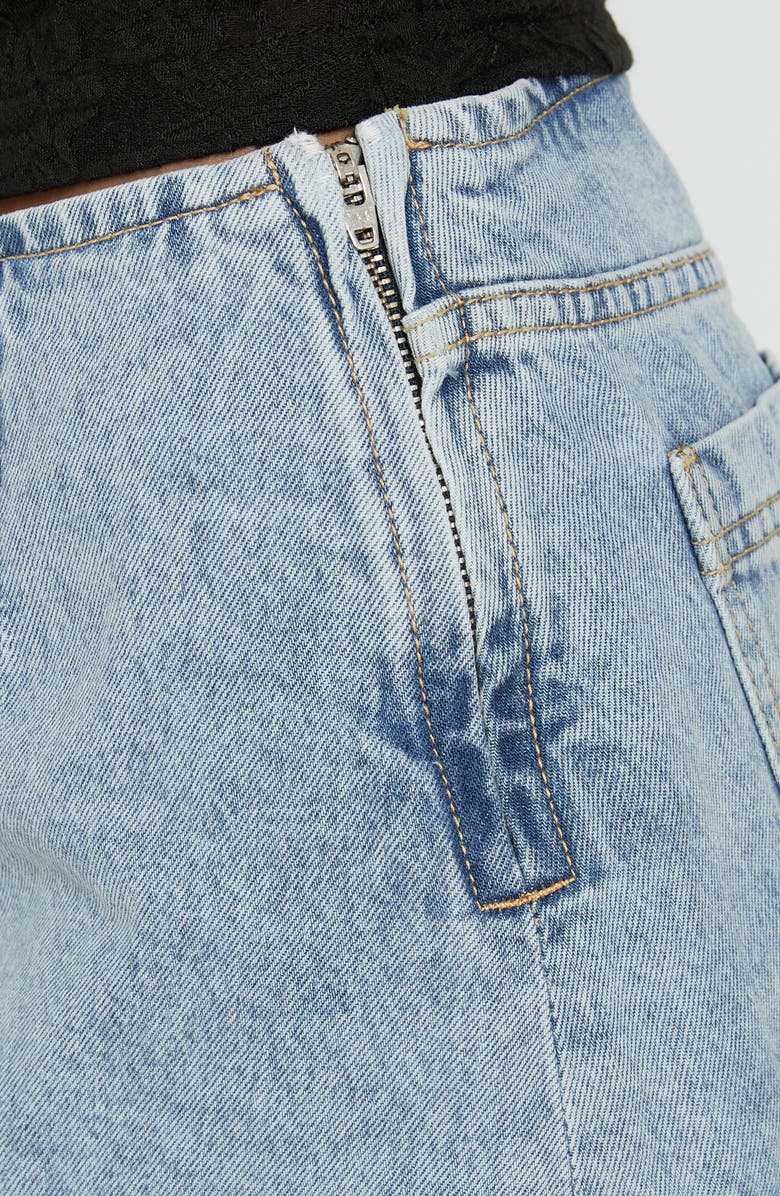 Princess Polly Stefenie Denim Skort, Alternate, color, Light Blue Wash