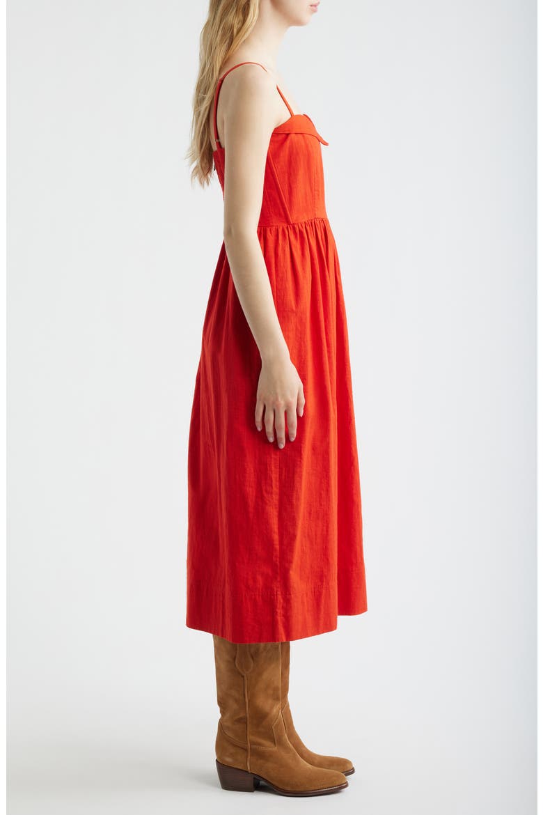 Verse Cotton Sundress, Alternate, color, HOT RED