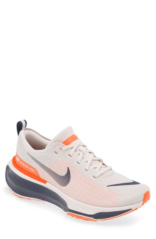 Nike Zoomx Invincible 3 Flyknit Running Sneakers In Phantom/thunder Blue/orange