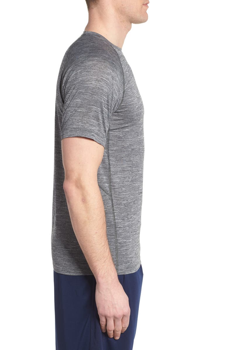New Balance Tenacity Crewneck T-Shirt, Alternate, color, Heather Charcoal