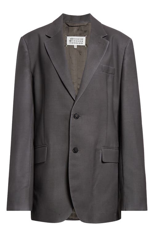 Maison Margiela Mohair & Wool Suit Jacket In Dark Taupe