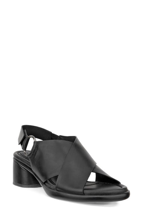 Ecco Cross Strap Slingback Sandal In Black