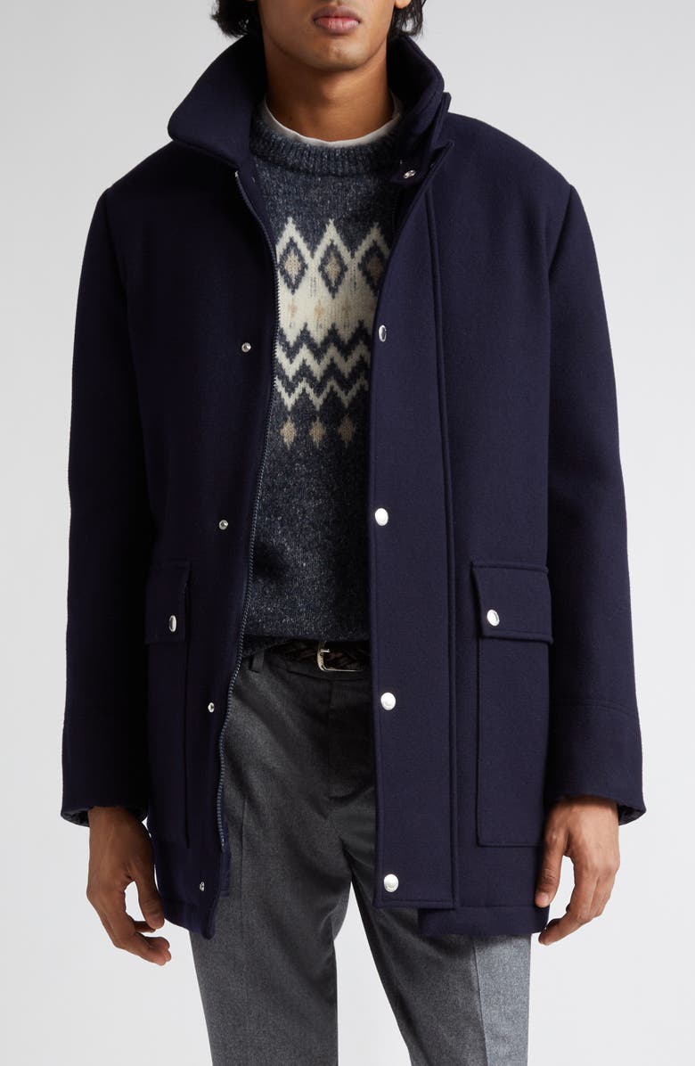 Brunello Cucinelli Wool & Cashmere City Coat, Main, color, 