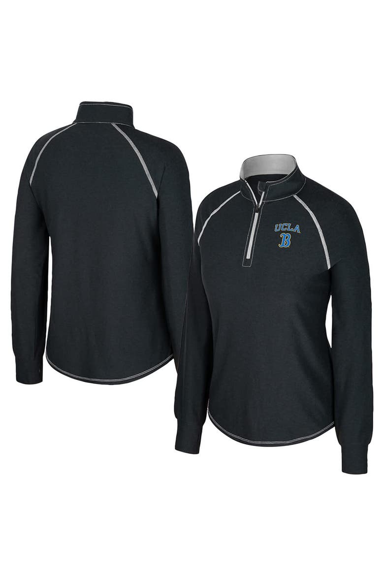 Women's Colosseum Black UCLA Bruins Bikram Raglan Quarter-Zip Top, Main, color, Black