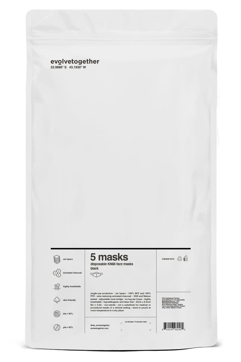 Rio de Janeiro - 5 KN95 Masks, Alternate, color, BLACK