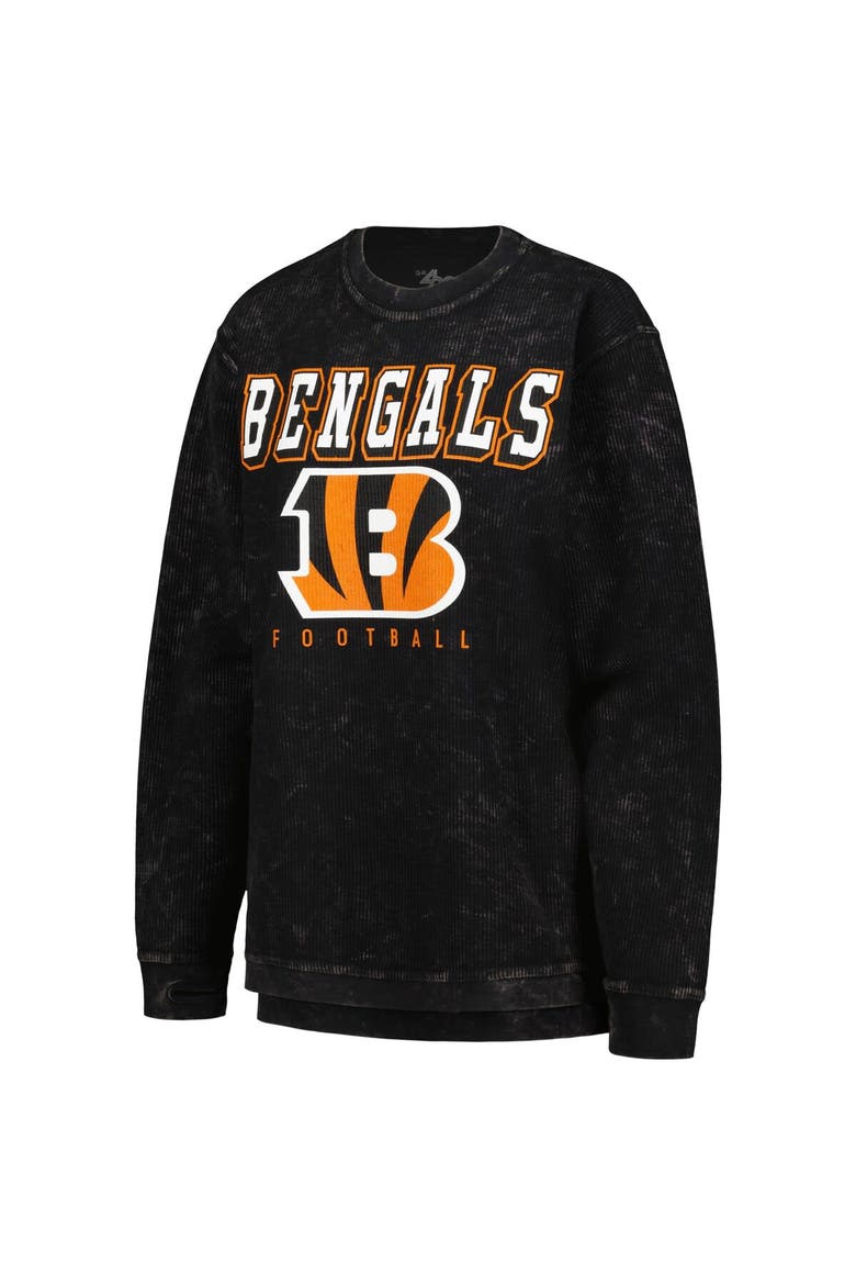 Women's G-III 4Her by Carl Banks Black Cincinnati Bengals Comfy Cord Pullover Sweatshirt, Alternate, color, Black