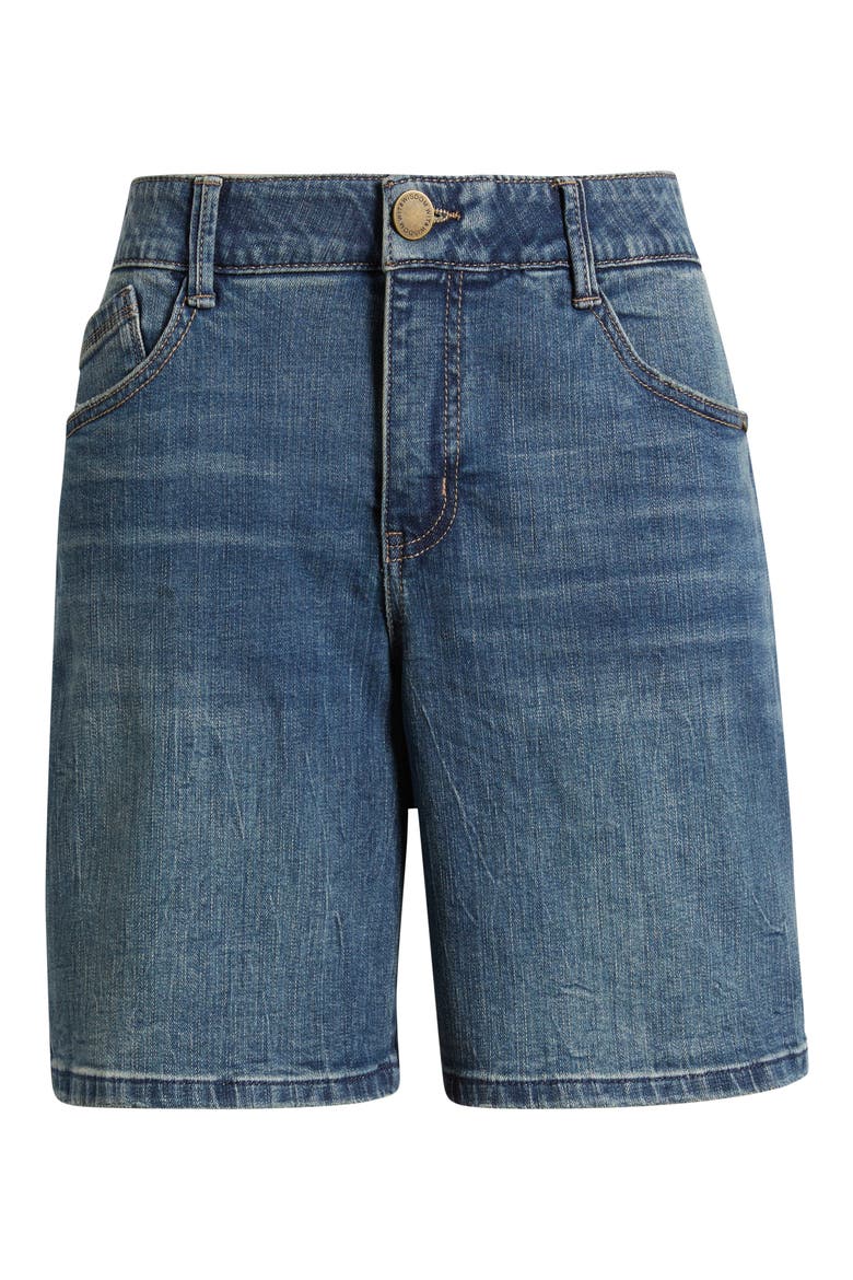 High Waist Relaxed Denim Shorts, Alternate, color, MID BLUE ARTISANAL