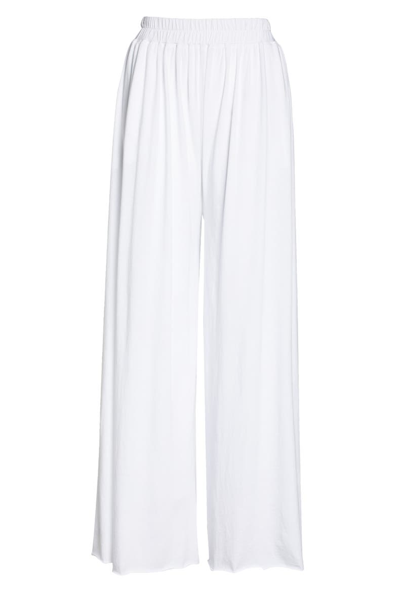 Organic Pima Wide Leg Lounge Pants, Alternate, color, SINCERE WHITE