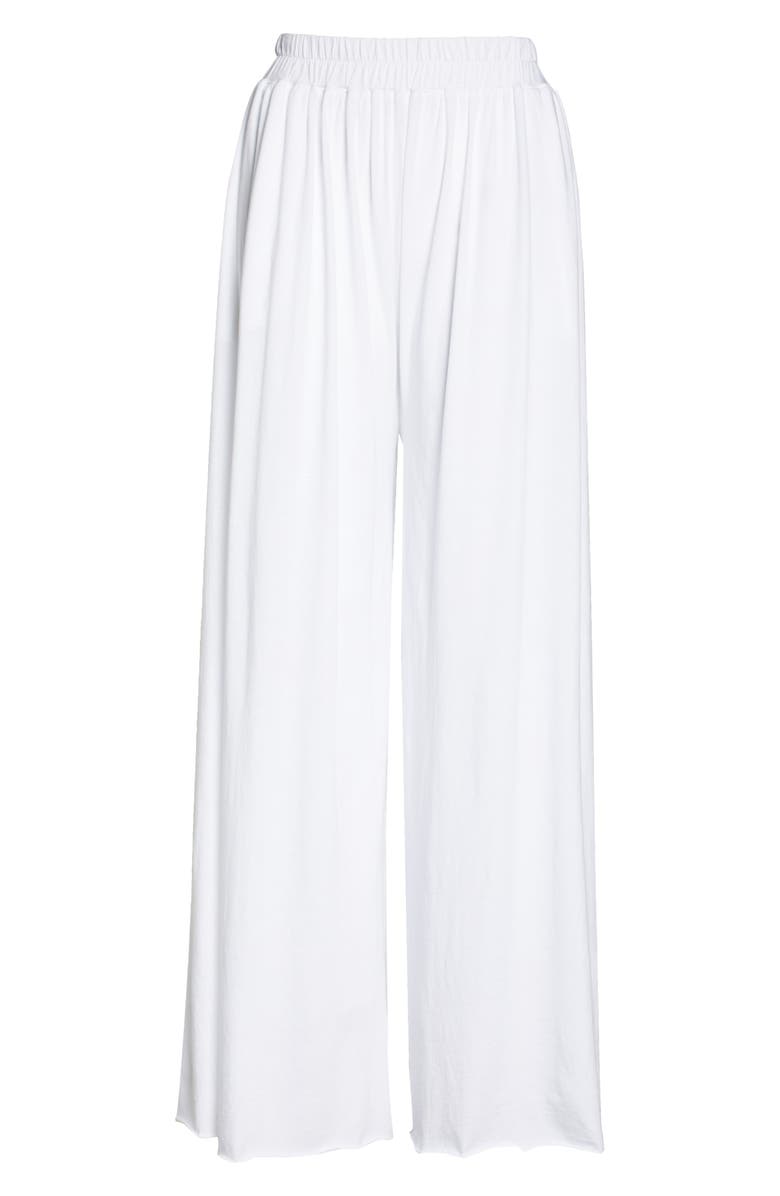 Lunya Organic Pima Wide Leg Lounge Pants, Alternate, color, Sincere White