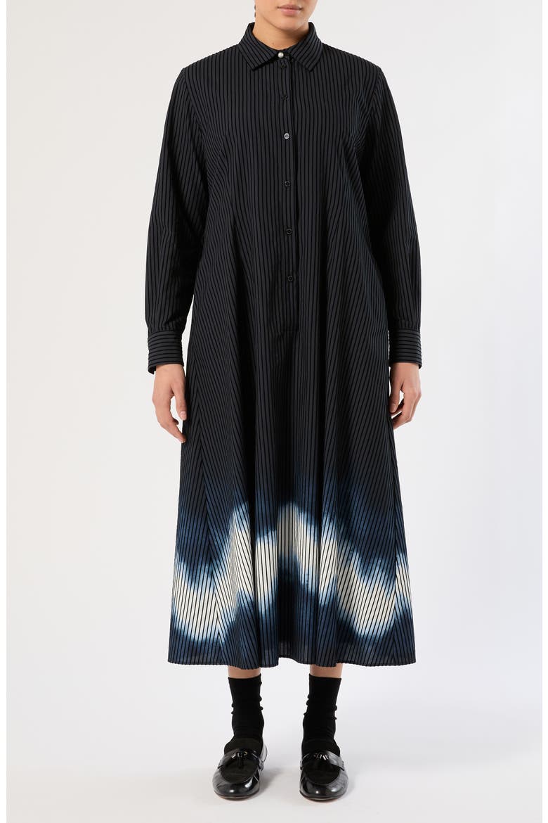 Flock Pinstripe Shirtdress, Main, color, BLUE/ BLACK