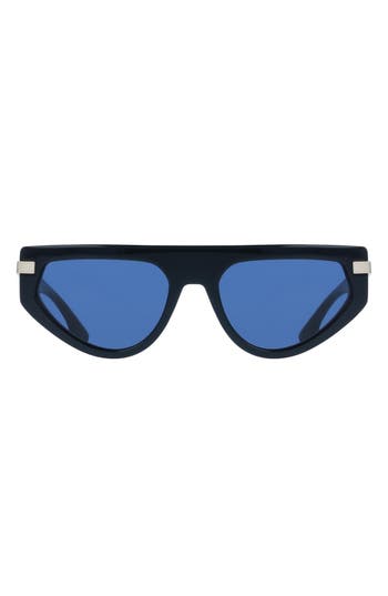Victoria Beckham 56mm Tea Cup Sunglasses In Blue