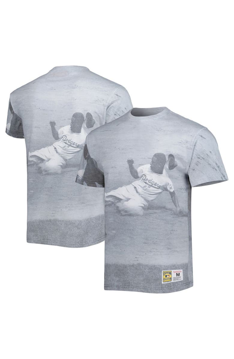 Mitchell & Ness Men's Mitchell & Ness Jackie Robinson Brooklyn Dodgers Cooperstown Collection Highlight Player T-Shirt, Alternate, color, White