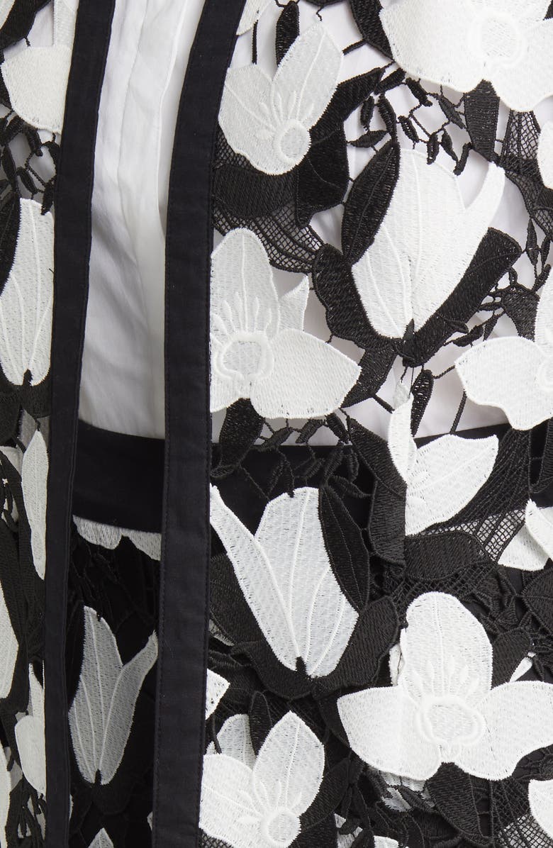 Ming Wang Floral Lace Open Front Jacket, Alternate, color, 