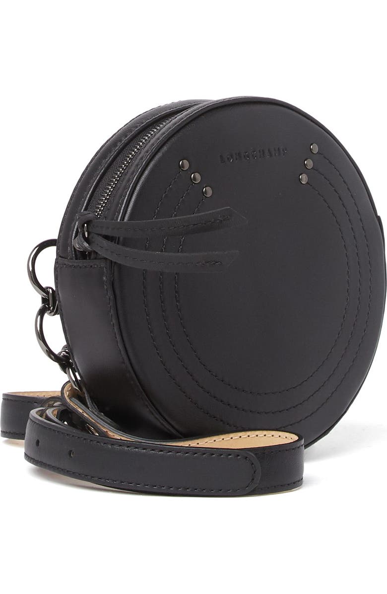 Longchamp Circle Shoulder Bag, Alternate, color, Black