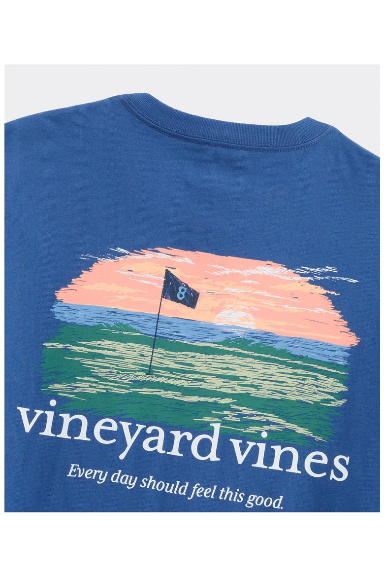 Oceanfront Golf Graphic T-shirt, Alternate, color, MOONSHINE