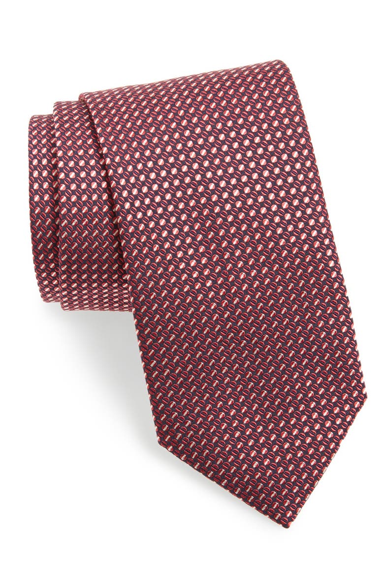 Canali Dot Silk Tie, Main, color, 