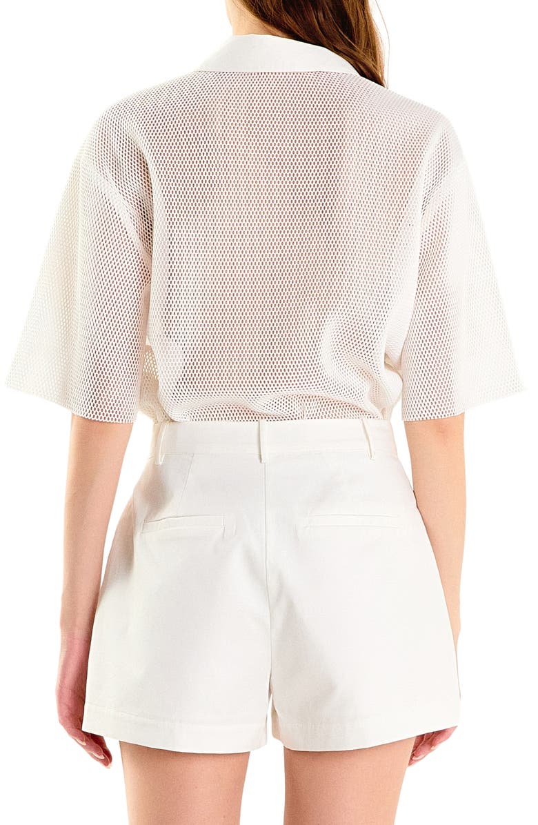 Endless Rose Pocket Mesh Shirt, Alternate, color, White