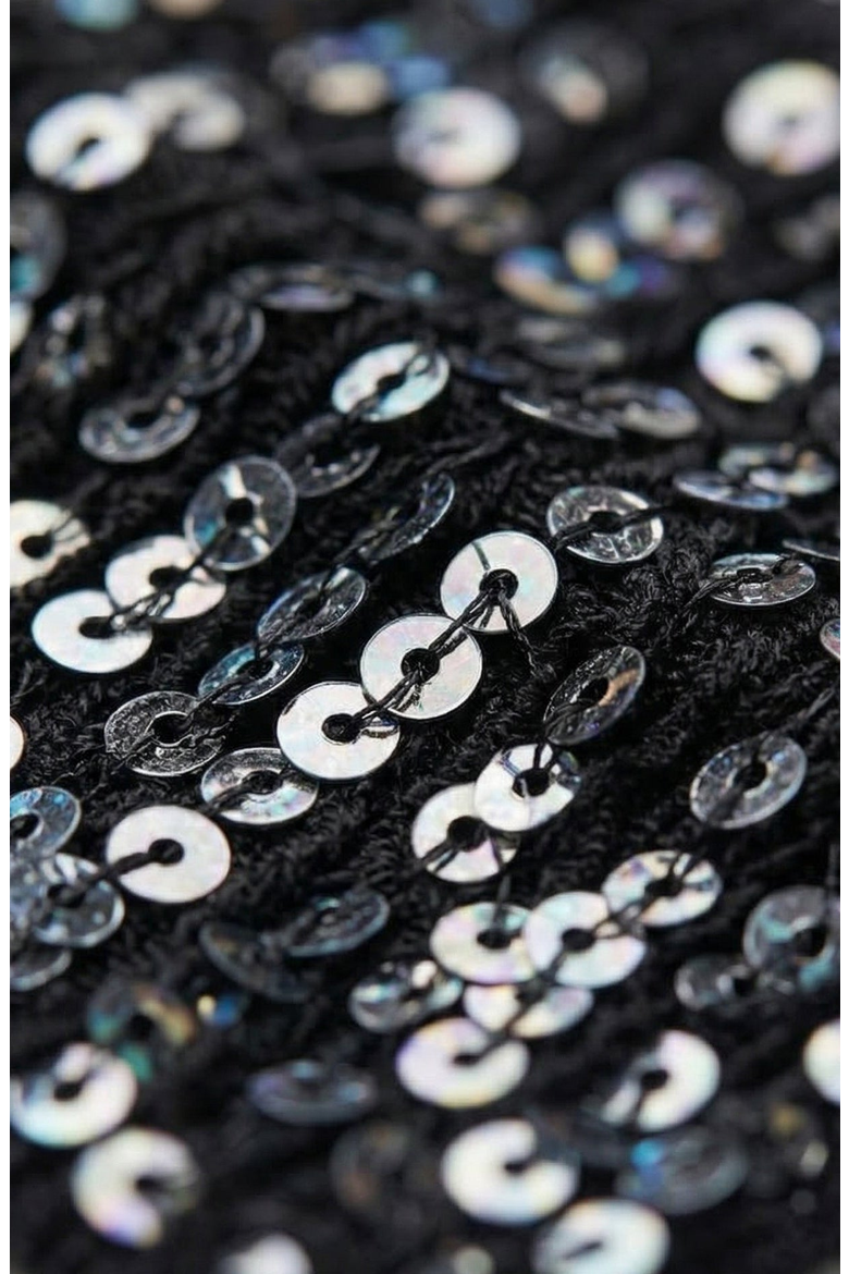 Sequin Midi Skirt, Alternate, color, Black