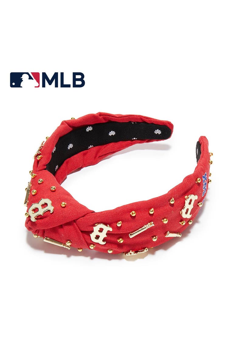 Lele Sadoughi MLB Boston Red Sox Embellished Headband, Main, color, Red 600