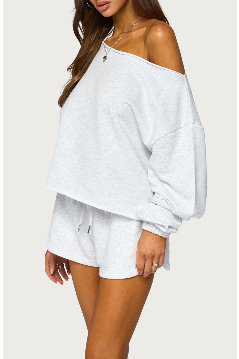 Kordelia Off the Shoulder Sweatshirt, Alternate, color, LIGHT-GRAY-MELANGE