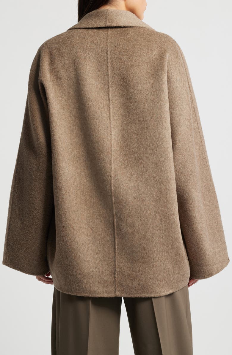 COS Double Face Wool Blend Peacoat, Alternate, color,