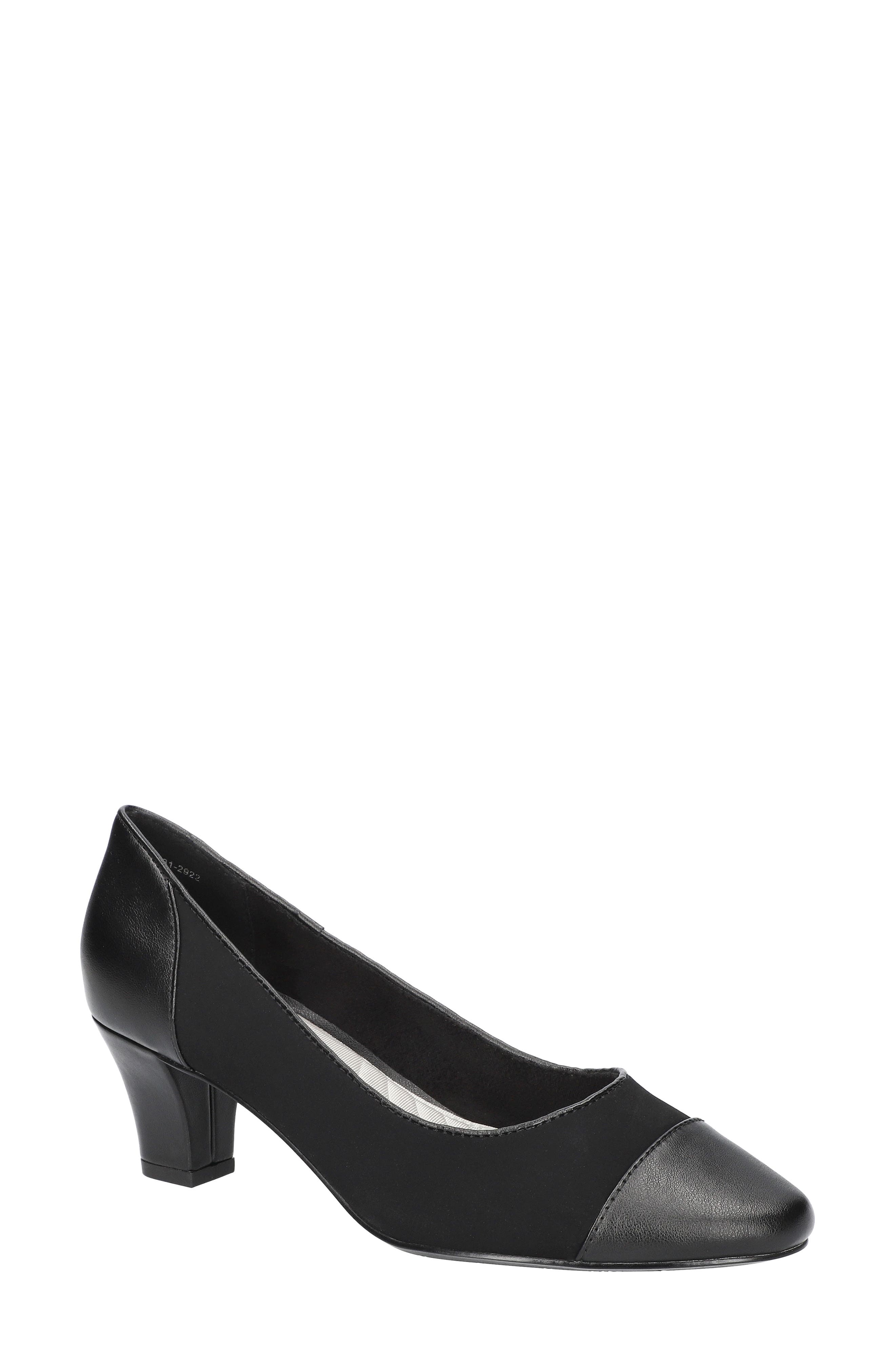 EASY STREET Wes Cap Toe Pump, Main, color, Black Lamy
