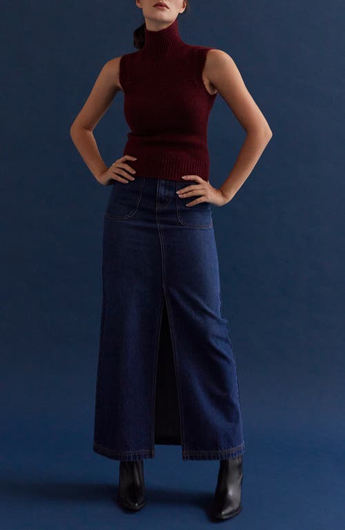 CRESCENT CRESCENT SLEEVELESS TURTLENECK SWEATER TOP