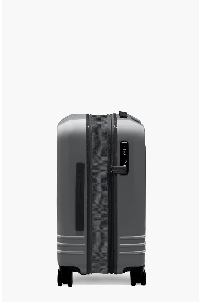 Large Expandable Carry-On Luggage, Alternate, color, Matte Steel / Black Trim