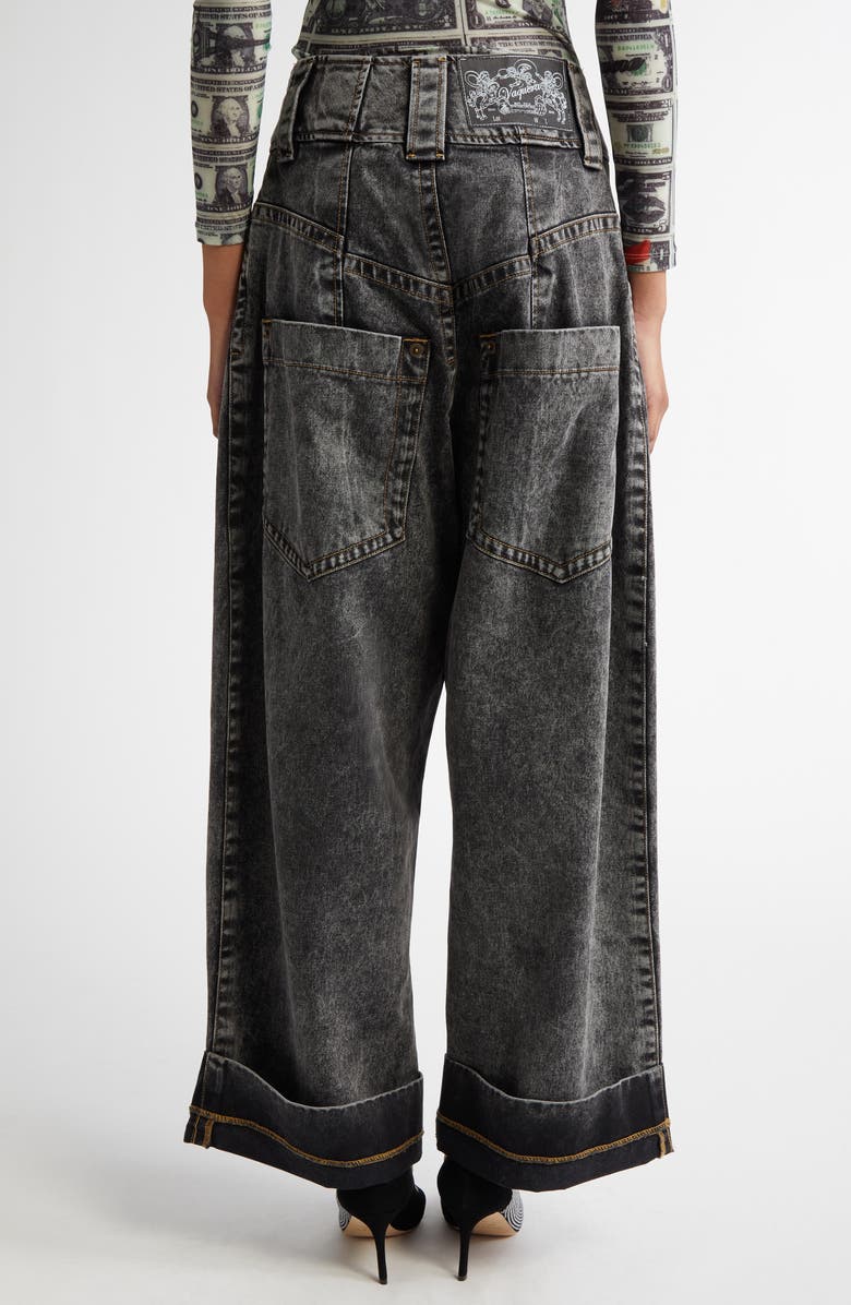 Vaquera Baby Oversize High Waist Cuffed Wide Leg Jeans, Alternate, color,
