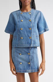 Ulla Johnson The Serge Double Breasted Denim Shirt