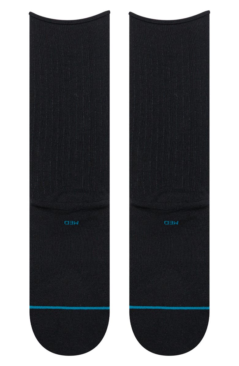 Stance Rolled Crew Socks, Alternate, color, Black