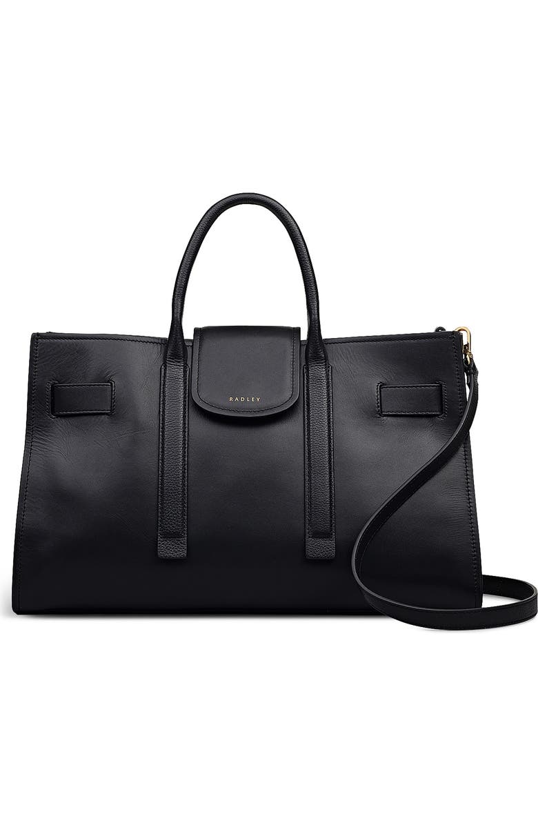 Radley St. Pancras Lane Leather Tote Bag, Main, color, Black