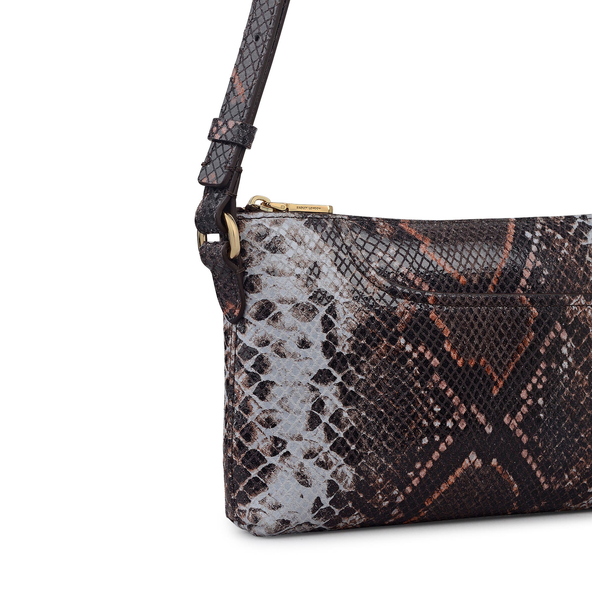 Radley Pockets - Faux Snake Mini Ziptop Shoulder Bag, Alternate, color, Carmine