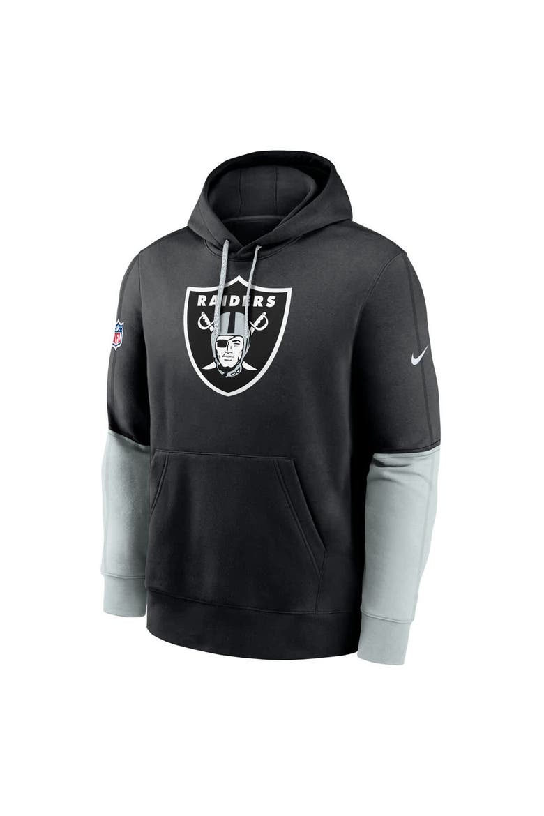 Men's Nike Black Las Vegas Raiders 2024 Sideline Club Pullover Hoodie, Alternate, color, Black