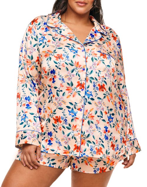 Shop Adore Me Sammi Pajama Set In Floral Beige