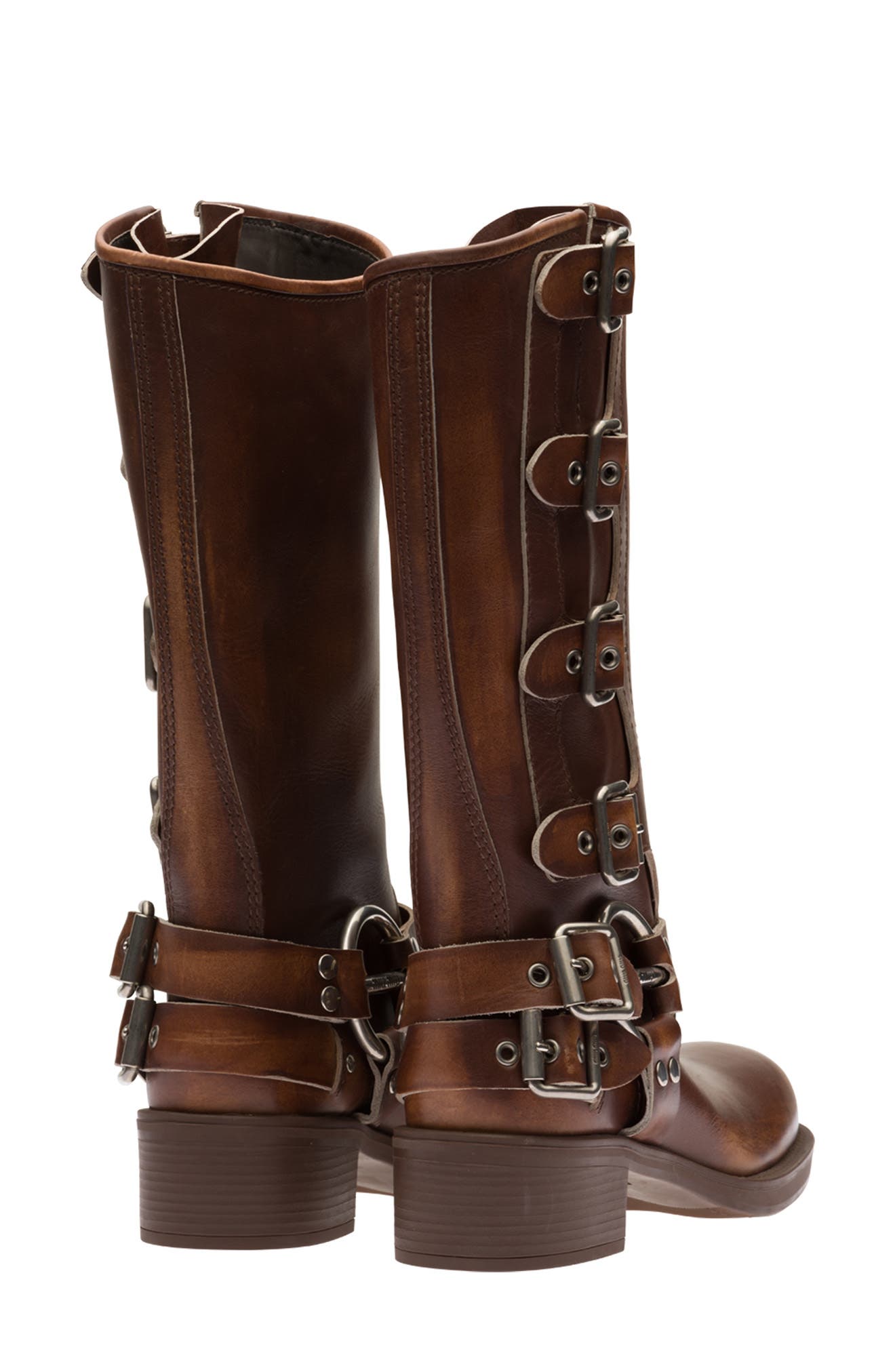 Miu Miu Buckles Harness Boot, Alternate, color, 