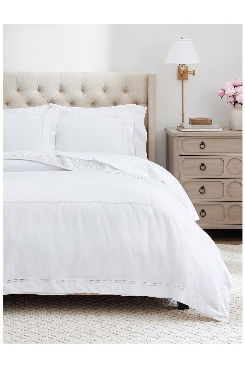 Eyelet Duvet Cover & Sham Set, Alternate, color, WHITE