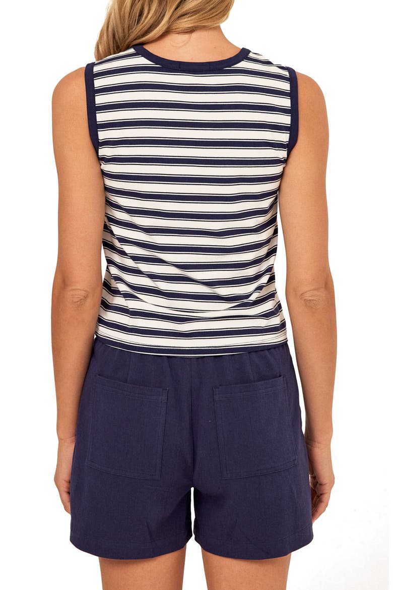 Emilia Stripe Cottage Tank, Alternate, color, WHITE/ STARGAZER