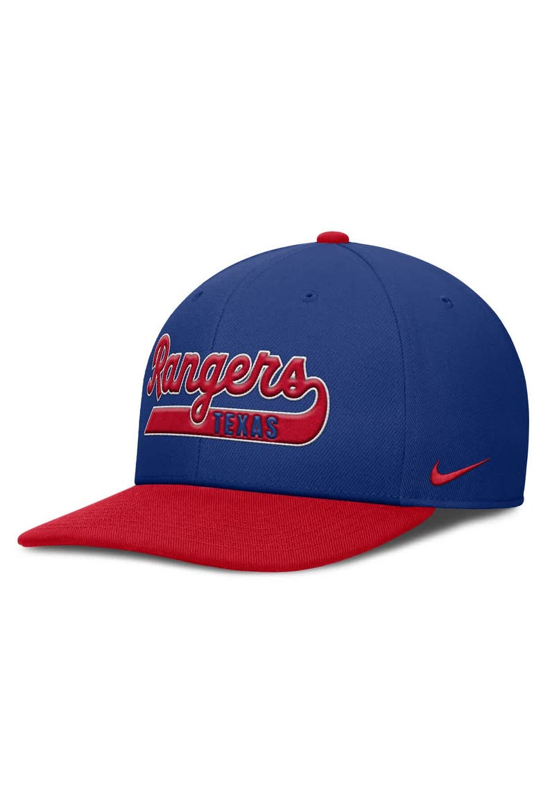 Men's Nike Royal/Red Texas Rangers Pro Performance Snapback Hat, Alternate, color, Royal
