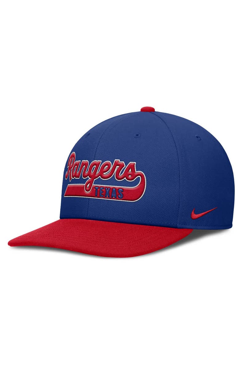 Nike Men's Nike Royal/Red Texas Rangers Pro Performance Snapback Hat, Alternate, color, Royal