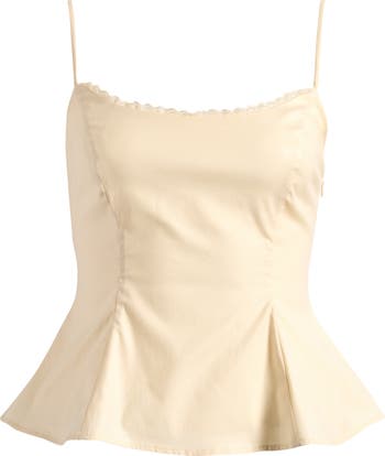 Genevieve Cotton Peplum Camisole