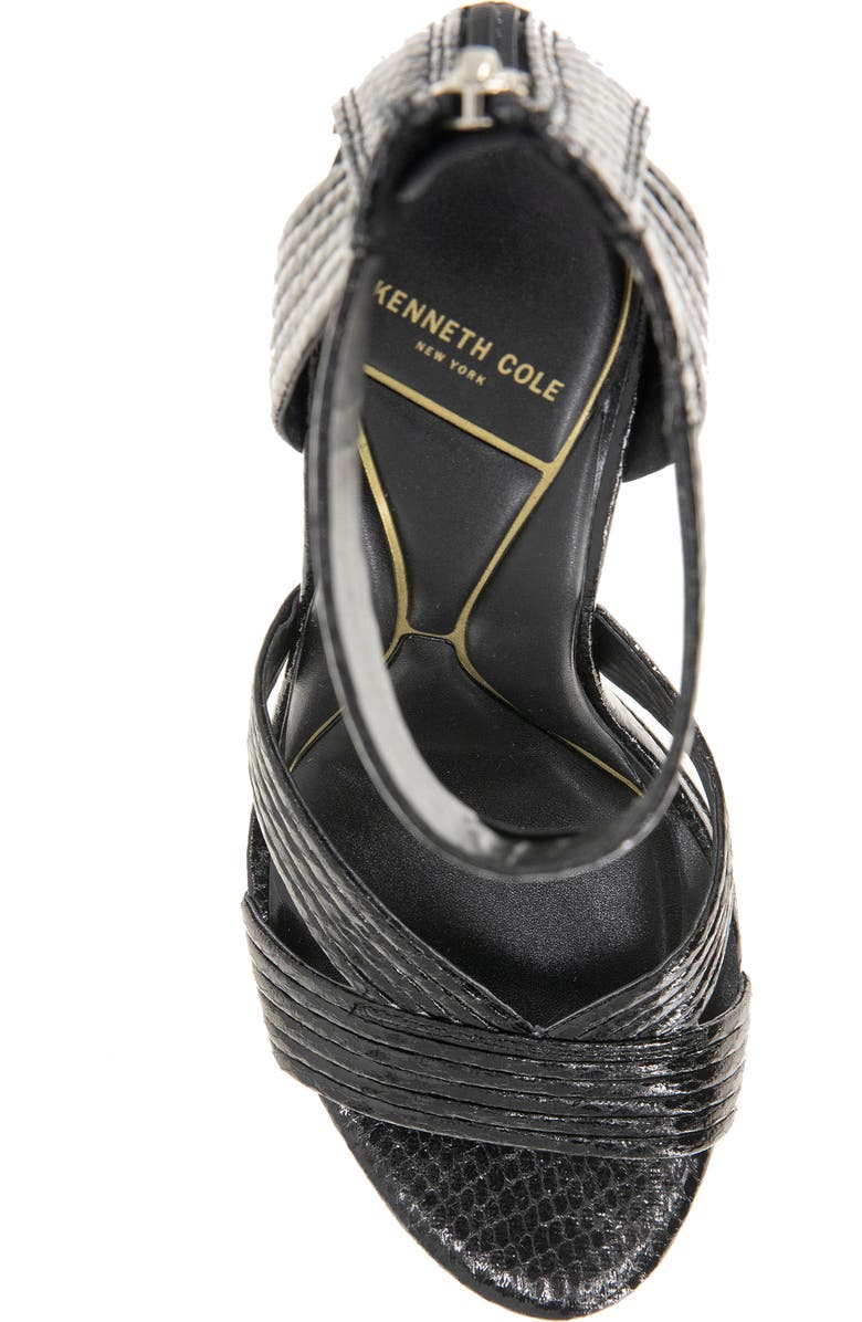 Kenneth Cole Nadine Ankle Strap Platform Sandal, Alternate, color, Black Snake
