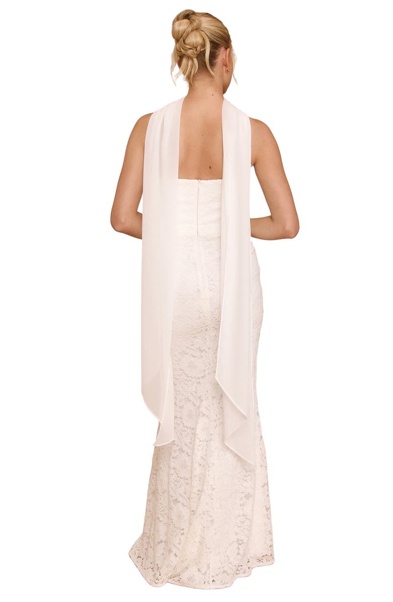 Six Stories Lace Bandeau Scarf Detail Maxi Dress, Alternate, color, Ivory