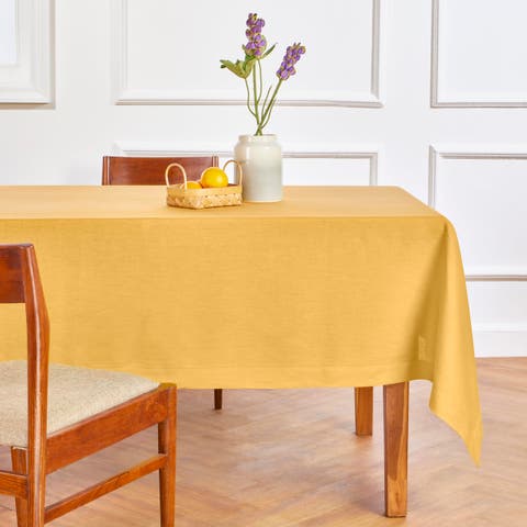 Linen Table Throw - Fete, 52" x 52" Inch